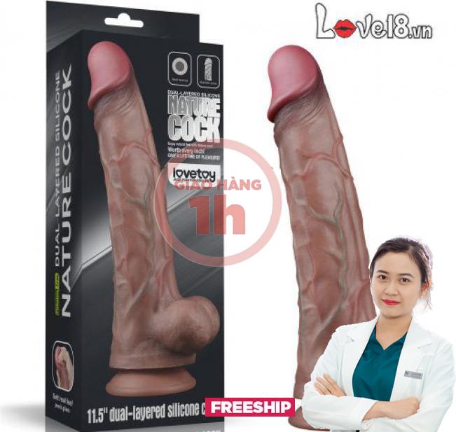  Bảng giá Dương vật giả silicone bạch kim 2 lớp Lovetoy Nature Cock 11.5in  chính hãng 