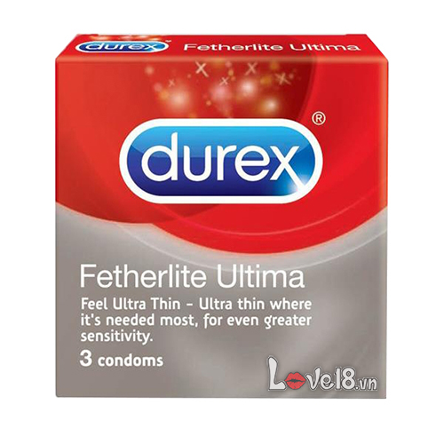 Bao Cao Su Siêu Mỏng Durex Fetherlite Ultima Hộp 3 Cái