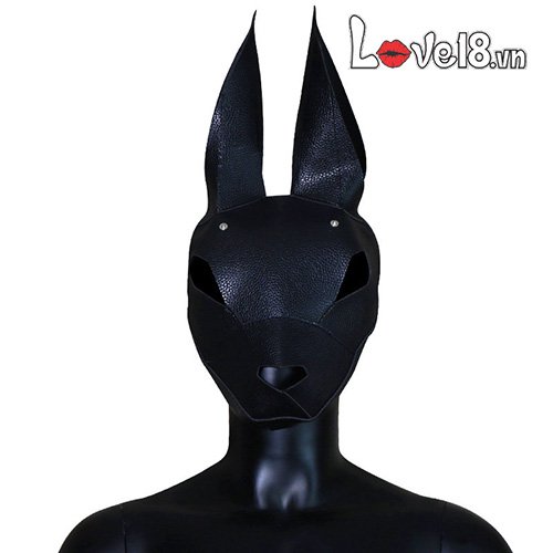 Mặt nạ trùm đầu bạo dâm cosplay thỏ đen