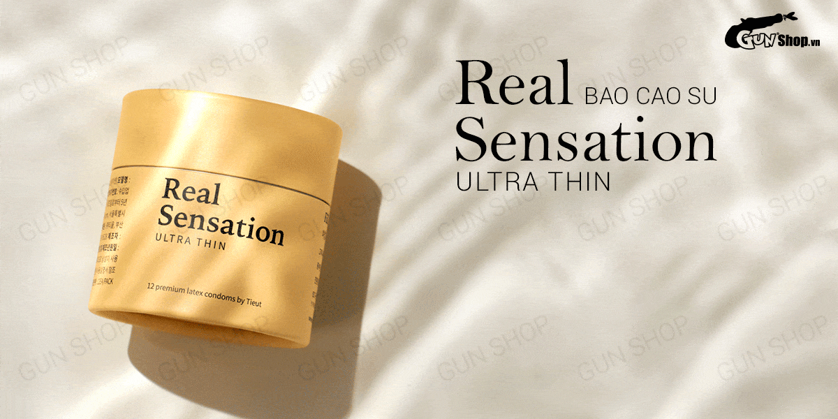 Bao cao su Real Sensation siêu mỏng hộp 12 cái chất lượng cao Bao cao su Real Sensation siêu mỏng hộp 12 cái chất lượng cao