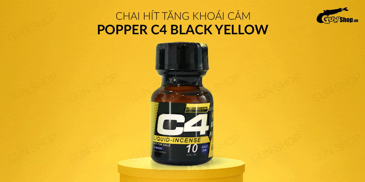 Popper C4 Yellow USA 10ml chính hãng tăng khoái cảm mạnh mẽ