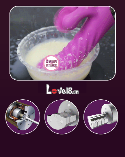 Dương vật rung thụt tỏa nhiệt Leten lưỡi liếm massage điểm G