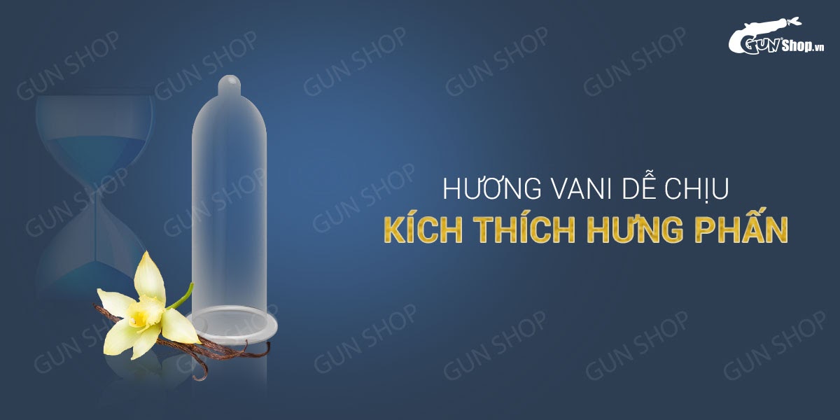 Bao cao su OLO 0.01 Đồng Hồ Xanh kéo dài hương vani hộp 10