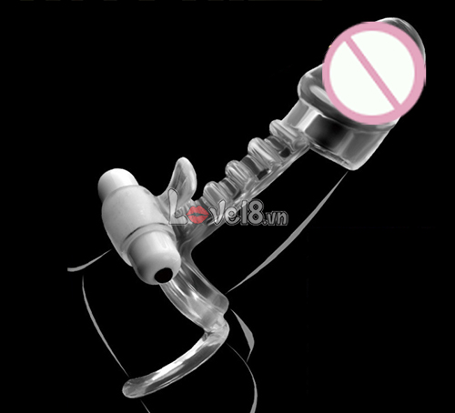 Bao Đôn Quai Đeo Xương Cá Kèm Lưỡi Rung Liếm Kích Thích