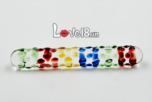 Dương Vật Pha Lê Bi Nổi 4 Màu Thủy Tinh Cao Cấp Kích Thích