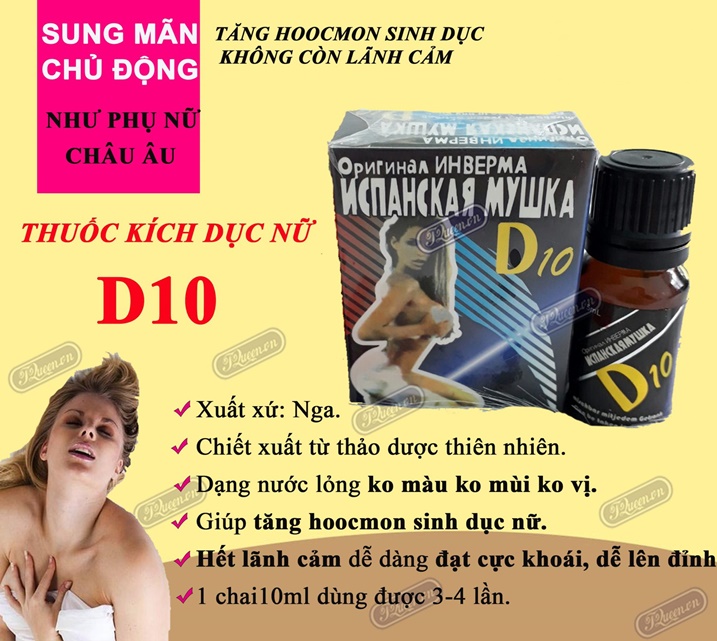 D10 Thuốc Kích Dục Nữ Nga Chính Hãng Tăng Ham Muốn An Toàn