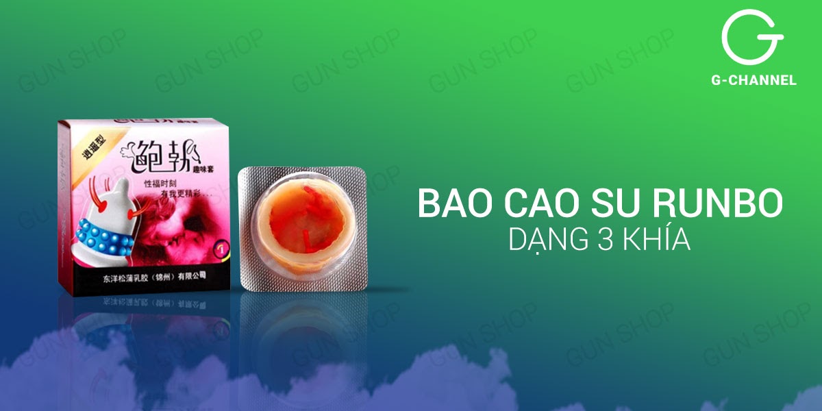 Bộ 3 hộp bao cao su Runbo gân gai lớn Siêu kích thích an toàn Bộ 3 hộp bao cao su Runbo gân gai lớn Siêu kích thích an toàn