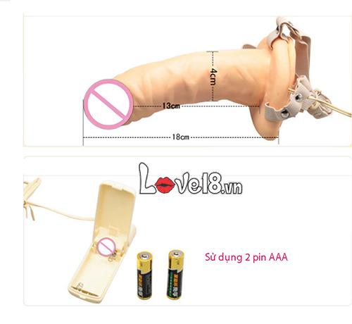 Dương vật dây đeo rỗng ruột silicon, co giãn, bảo hành 7 ngày