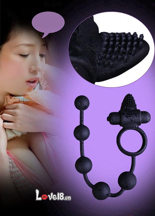 Vòng rung 3 trong 1 xích bi kích thích hậu môn mạnh mẽ