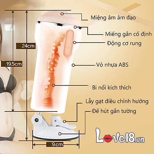 Âm đạo giả AK Hot gắn tường rung cao cấp trải nghiệm sướng