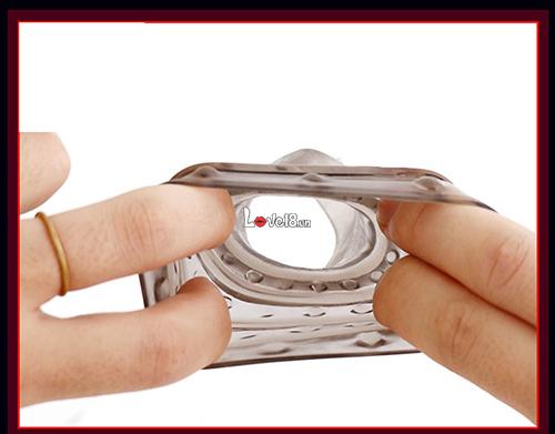 Bao đôn dên khúc giữa JIUAI có quai đeo, gai silicon kích thích