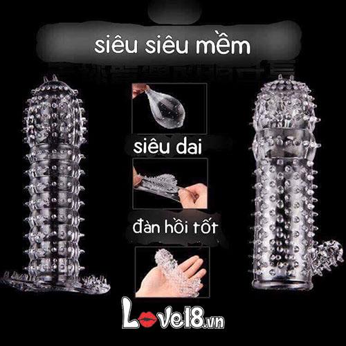 Bao Cao Su Đôn Siêu Gân Gai Trong Suốt Kích Thích Mạnh Mẽ