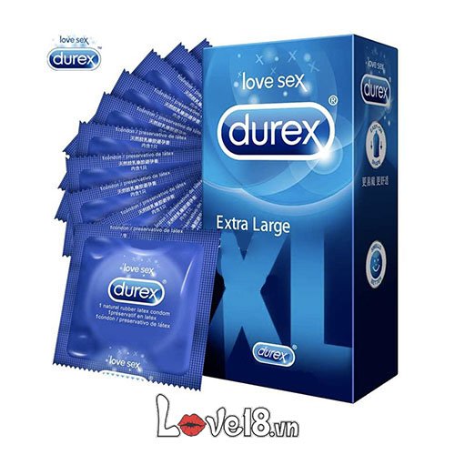 Bao cao su Durex XL Extra Large kích thước lớn an toàn