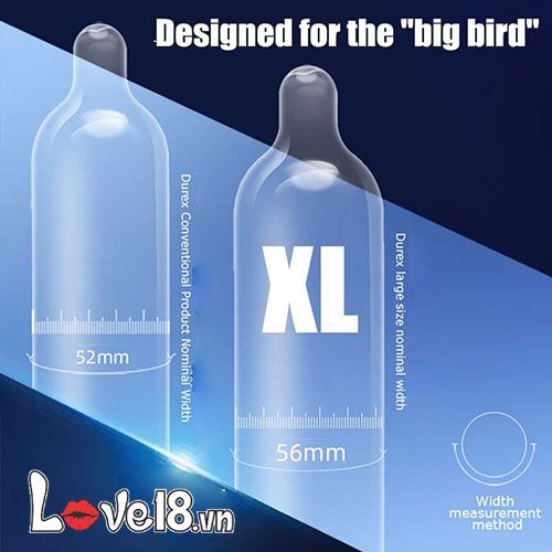 Bao cao su Durex XL Extra Large kích thước lớn an toàn