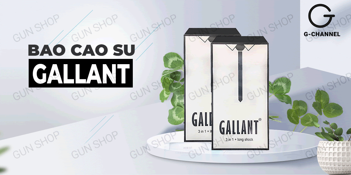 Bao cao su Gallant 3 trong 1 Kéo dài thời gian Hộp 10 cái