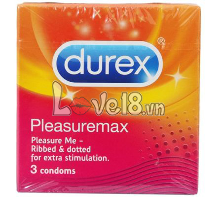 Bán Bao Cao Su Gân Gai Durex Pleasuremax Hộp 3 Cái – Chính Hãng  chính hãng