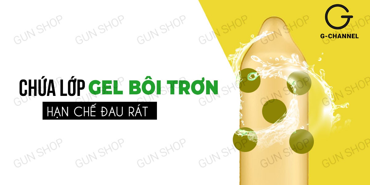 Bao cao su Gold gai bi - Hộp 2 cái tăng khoái cảm an toàn Bao cao su Gold gai bi - Hộp 2 cái tăng khoái cảm an toàn