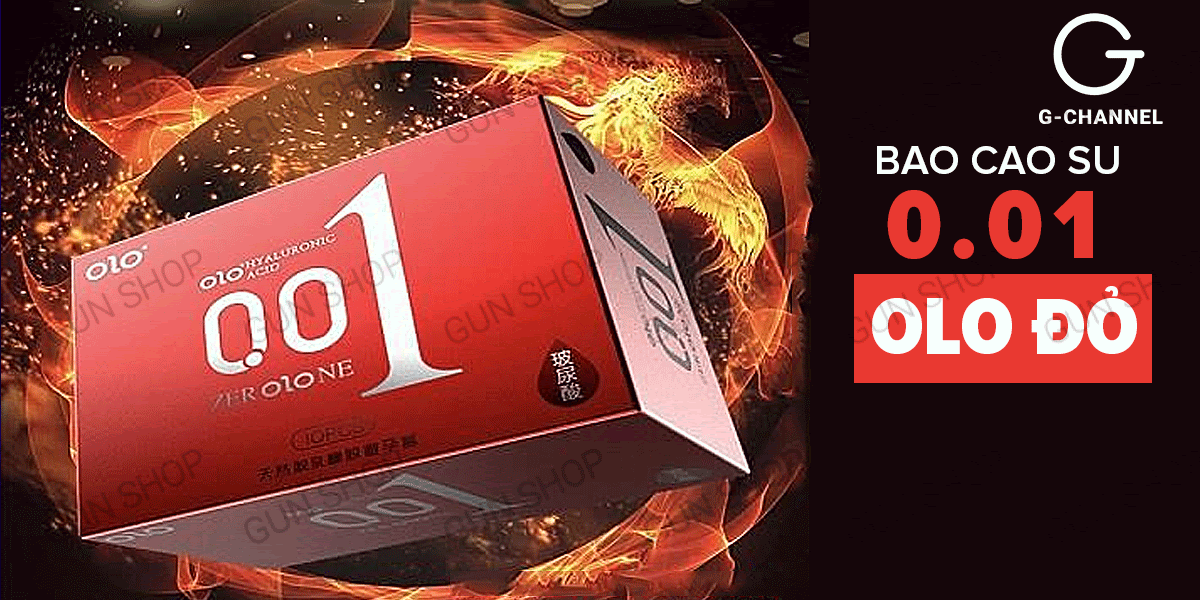 Nhập sỉ Bao cao su OLO 0.01 Đỏ - Siêu mỏng nóng ấm - Hộp 10 cái  mới nhất
