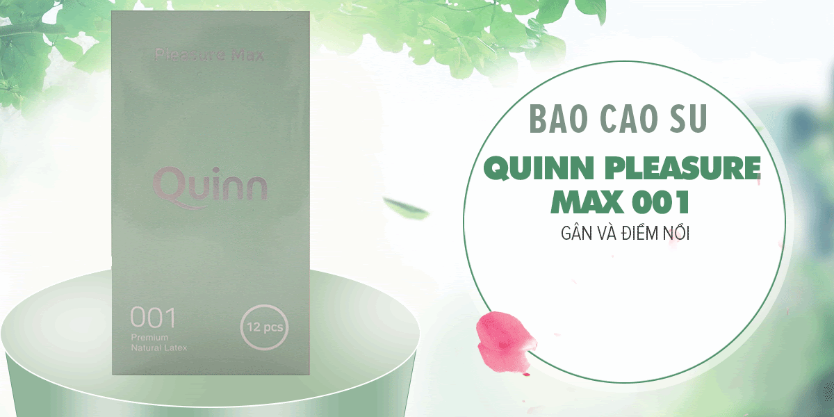 Bao Cao Su Quinn Pleasure Max Gân Nổi Hộp 12 Cái An Toàn