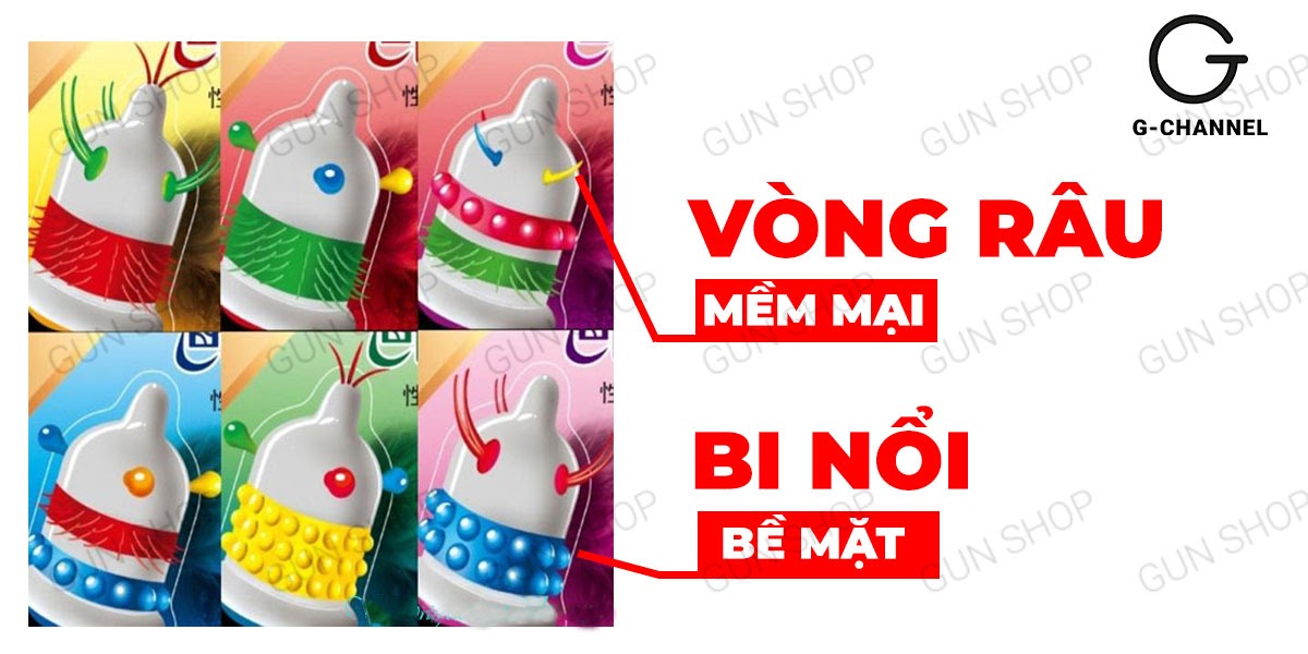 Bao cao su Runbo gân gai lớn siêu kích thích hộp 6 cái