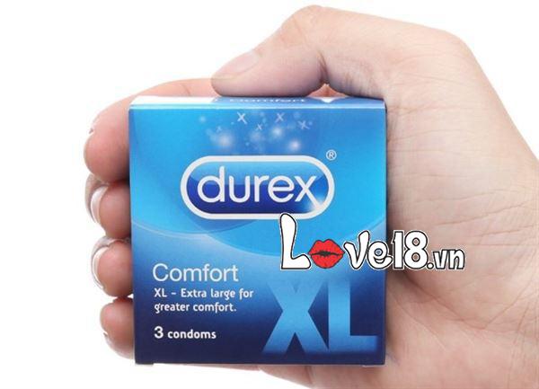 Bao Cao Su Size Lớn Durex XL Hộp 3 Cái Kéo Dài Êm Ái