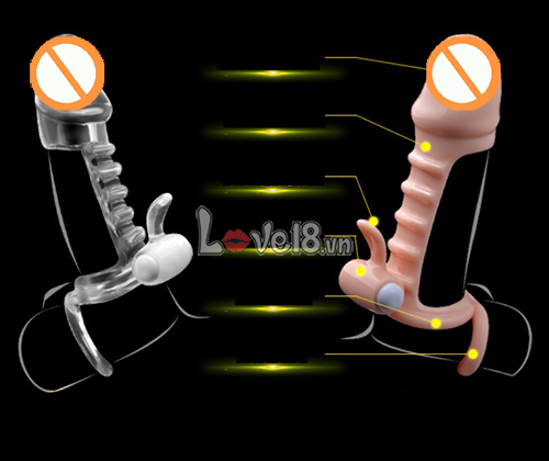Bao Đôn Quai Đeo Xương Cá Kèm Lưỡi Rung Liếm Kích Thích