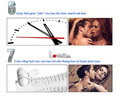 Bao đôn trong suốt có rung Cobiiy tăng khoái cảm siêu hấp dẫn