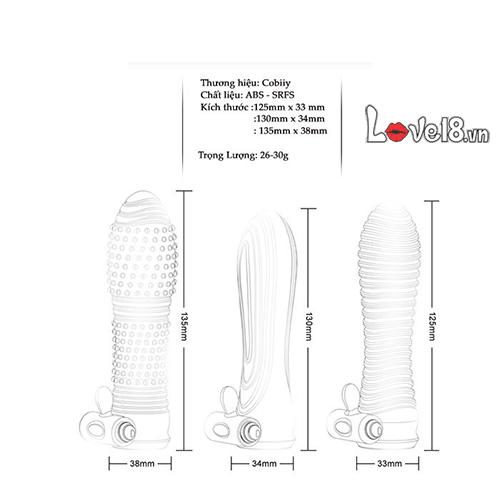 Bao đôn trong suốt có rung Cobiiy tăng khoái cảm siêu hấp dẫn