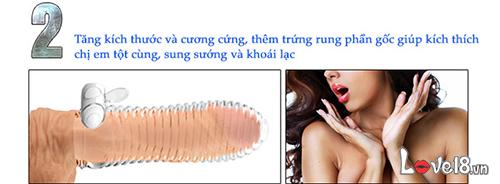 Bao đôn trong suốt có rung Cobiiy tăng khoái cảm siêu hấp dẫn