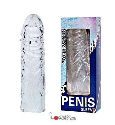 Bao Đôn Gân Silicone Trong Suốt Tăng Kích Thước Dương Vật Chuẩn