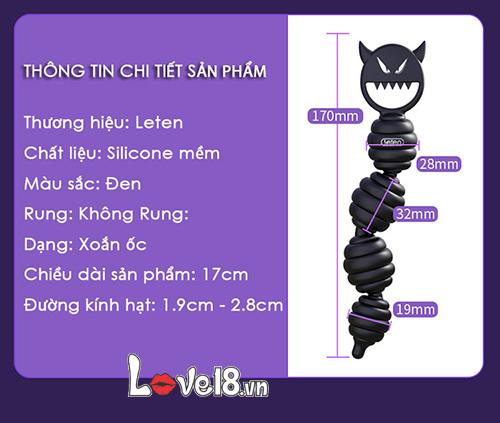 Dụng Cụ Hậu Môn Hình Mặt Quỷ Chuỗi Hạt Xoắn Kích Thích