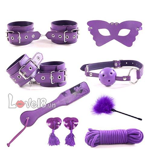 Bộ Đồ Chơi Bạo Dâm 8 Món Tím Sexy Kích Thích Tột Đỉnh