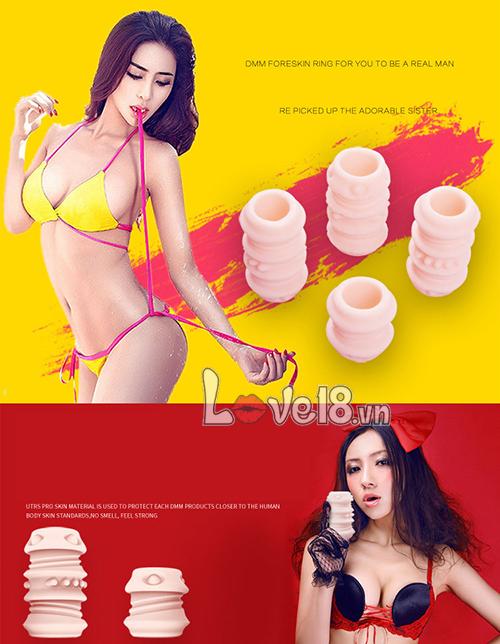 Bộ Đôn Khúc Silicon Gân Gai Cao Cấp Kích Thích Tối Đa Nam Giới