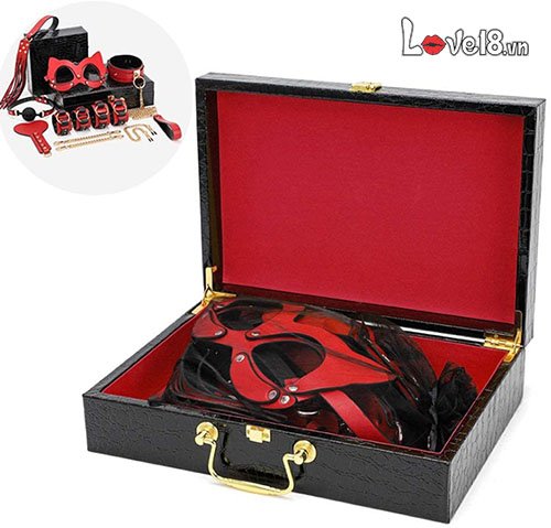 Bộ Dụng Cụ Bạo Dâm 8 Món Da Thật Cao Cấp Kích Thích