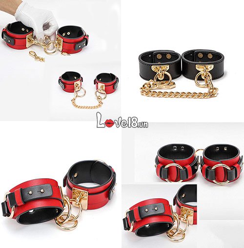 Bộ Dụng Cụ Bạo Dâm 8 Món Da Thật Cao Cấp Kích Thích