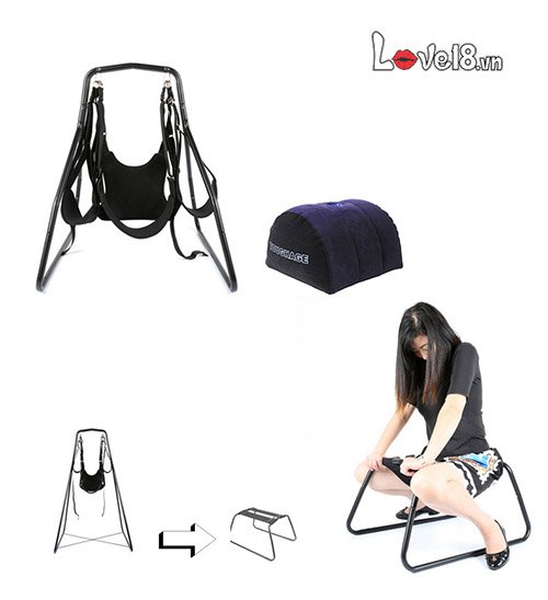 Ghế treo xích đu tình yêu Acacia 3in1 thép bền đẹp kích thích