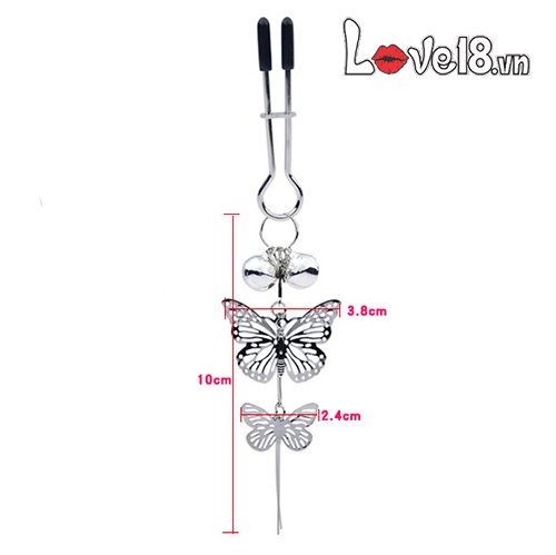 Bộ kẹp vú bạo dâm họa tiết bướm xinh kích thích khoái cảm thú chơi