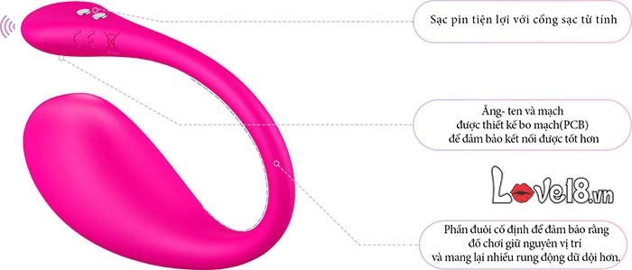 Trứng rung Lovense Lush 3 cao cấp điều khiển smartphone, rung mạnh
