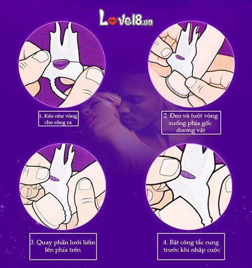 Vòng rung lưỡi liếm Durex Play Bliss kích thích nam nữ tăng cảm giác thăng hoa