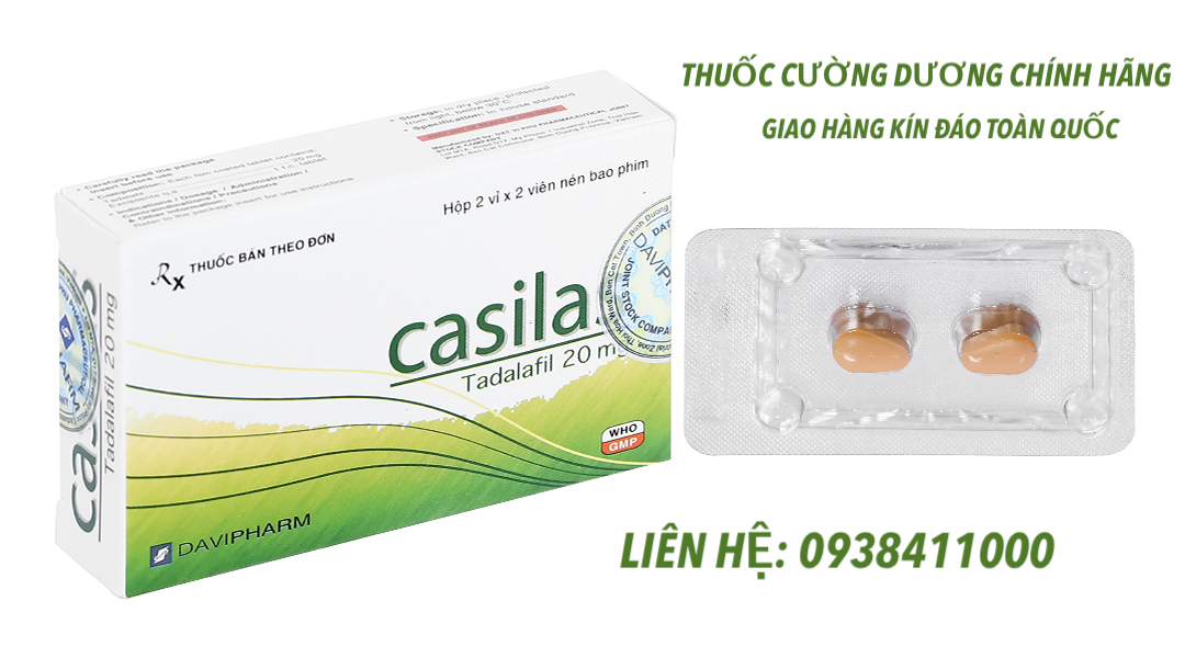 Viên uống Casilas 20mg tăng cường sinh lý kéo dài thời gian quan hệ