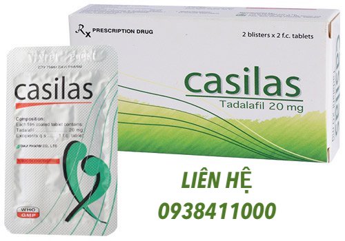 Viên uống Casilas 20mg tăng cường sinh lý kéo dài thời gian quan hệ