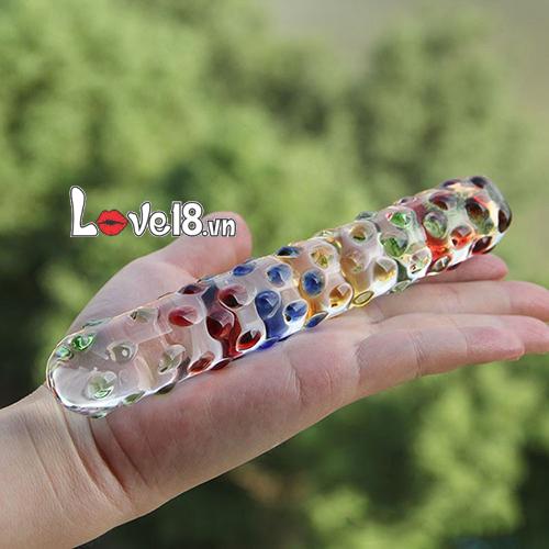 Dương Vật Pha Lê Bi Nổi 4 Màu Thủy Tinh Cao Cấp Kích Thích