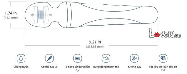 Chày rung Lovense Domi 2 cao cấp kích thích mạnh mẽ an toàn