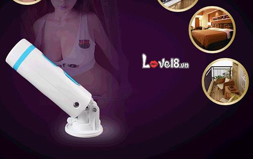 Cốc thủ dâm tách đôi gắn tường rung Nhật Bản silicon cao cấp tiện lợi