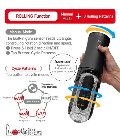 Cốc thủ dâm tự động Tenga Flip Zero EVR siêu rung xoay cao cấp