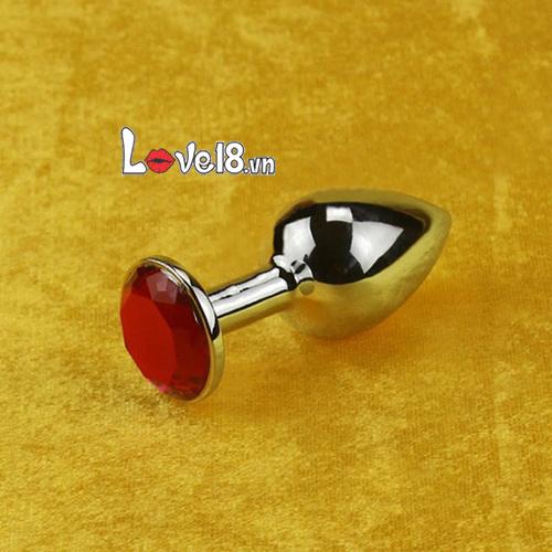 Dụng Cụ Kim Loại Kích Thích Hậu Môn Đính Đá Hợp Kim Cao Cấp