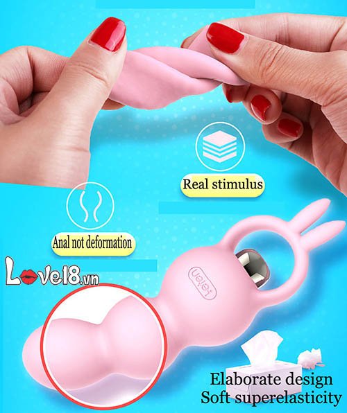 Dụng cụ kích thích hậu môn Leten Tai Thỏ rung 7 chế độ cao cấp