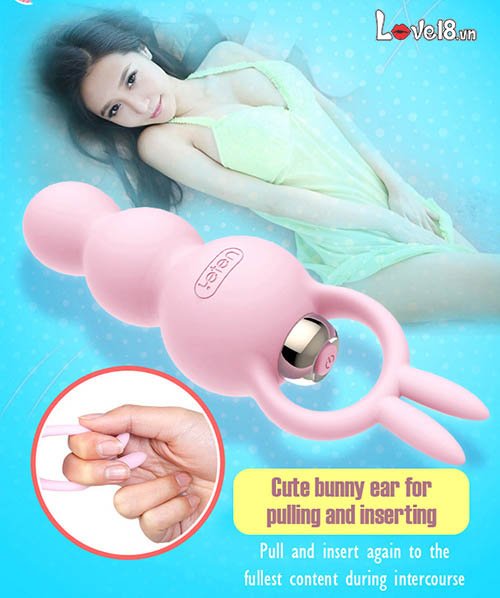 Dụng cụ kích thích hậu môn Leten Tai Thỏ rung 7 chế độ cao cấp