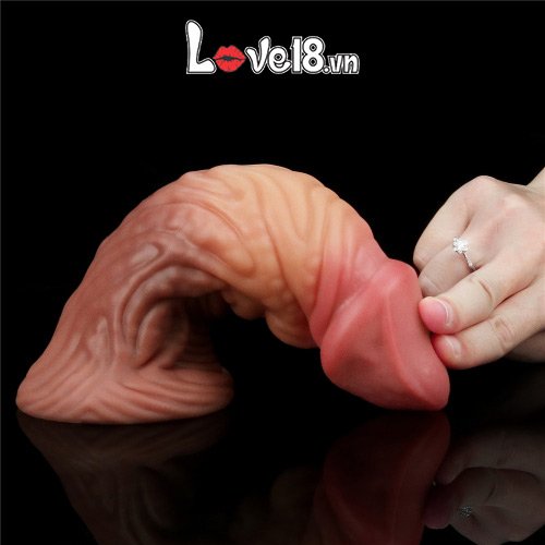 Dương vật giả 2 lớp siêu gân Lovetoy silicone kích thích mạnh 7 inch