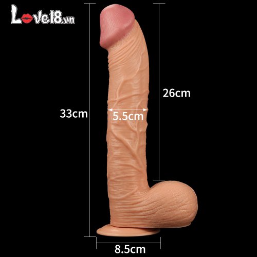 Lovetoy King Sized 12 inch Dương vật giả gắn tường siêu thực